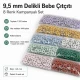 Bebe Çıtçıtı 9,5 mm 8 Renk Set Delikli Klikıt Çıtçıt Renkli Set C0095DP8R