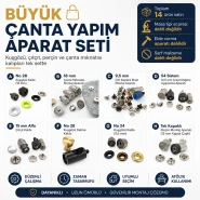 Çanta Yapım Sadece Aparatlar Seti – Kuşgözü, Çıtçıt, Perçin ve Çanta Mıknatısı Kalıpları Dahil CANTA-APARAT-SET-BUYUK-01
