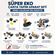 Süper Ekonomik Çanta Yapım Kalıp Seti – Kuşgözü, Çıtçıt, Perçin ve Çanta Mıknatısı Aparatları CANTA-APARAT-SET-SUPER-EKO-01