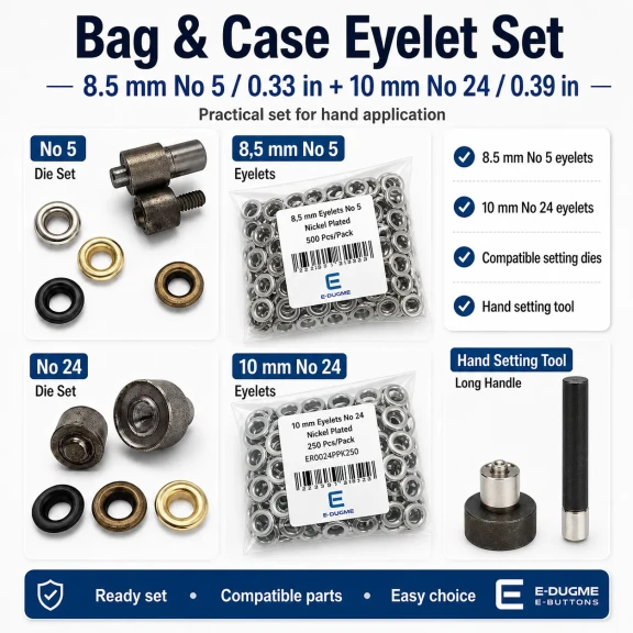 Çanta & Kılıf Kuşgözü Seti – 8,5 mm ve 10 mm Kuşgözü, Kalıp ve Elde Aparat Dahil CANTA-KILIF-SET07