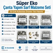 Süper Eko Çanta Yapım Sarf Malzeme Seti – Kuşgözü, Çıtçıt, Perçin ve Çanta Mıknatısı CANTA-SARF-SET-SUPER-EKO-01