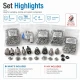 Professional Snap Fastener System Sample Starter Set with 5 Dies – Klikit, 54 System, Alfa and 61 System CITCIT-SISTEM-TANIMA-SET02