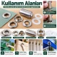 8 mm 5 No Paslanmaz Kuşgözü Elde Vurmalı Delme ve Çakma Seti – 50 Takım + Aparat KGS2IN1-05-PS050