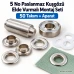 8 mm 5 No Paslanmaz Kuşgözü Elde Vurmalı Delme ve Çakma Seti – 50 Takım + Aparat KGS2IN1-05-PS050