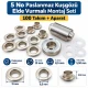 8 mm 5 No Paslanmaz Kuşgözü Elde Vurmalı Delme ve Çakma Seti – 100 Takım + Aparat KGS2IN1-05-PS100