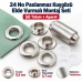 9.5 mm 24 No Paslanmaz Kuşgözü Elde Vurmalı Delme ve Çakma Seti – 50 Takım + Aparat KGS2IN1-24-PS050