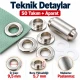 9.5 mm 24 No Paslanmaz Kuşgözü Elde Vurmalı Delme ve Çakma Seti – 50 Takım + Aparat KGS2IN1-24-PS050