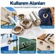9.5 mm 24 No Paslanmaz Kuşgözü Elde Vurmalı Delme ve Çakma Seti – 100 Takım + Aparat KGS2IN1-24-PS100