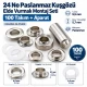 9.5 mm 24 No Paslanmaz Kuşgözü Elde Vurmalı Delme ve Çakma Seti – 100 Takım + Aparat KGS2IN1-24-PS100