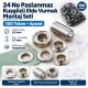 9.5 mm 24 No Paslanmaz Kuşgözü Elde Vurmalı Delme ve Çakma Seti – 100 Takım + Aparat KGS2IN1-24-PS100