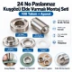 9.5 mm 24 No Paslanmaz Kuşgözü Elde Vurmalı Delme ve Çakma Seti – 100 Takım + Aparat KGS2IN1-24-PS100