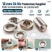 12 mm (0.47 in) Stainless Steel Eyelet Hand Punch and Setting Kit – 100 Sets + Tool KGS2IN1-26-PS100