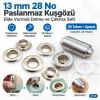 13 mm 28 No Paslanmaz Kuşgözü Elde Vurmalı Delme ve Çakma Seti – 20 Takım + Aparat KGS2IN1-28-PS020