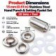 13 mm (0.51 in) Stainless Steel Eyelet Hand Punch and Setting Kit – 50 Sets + Tool KGS2IN1-28-PS050
