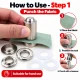 13 mm (0.51 in) Stainless Steel Eyelet Hand Punch and Setting Kit – 50 Sets + Tool KGS2IN1-28-PS050