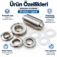 31 No Paslanmaz Kuşgözü Elde Vurmalı Delme ve Çakma Seti – 20 Takım + Aparat KGS2IN1-31-PS020