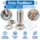31 No Paslanmaz Kuşgözü Elde Vurmalı Delme ve Çakma Seti – 50 Takım + Aparat KGS2IN1-31-PS050