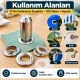 31 No Paslanmaz Kuşgözü Elde Vurmalı Delme ve Çakma Seti – 100 Takım + Aparat KGS2IN1-31-PS100