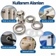 28 mm 34 No Paslanmaz Kuşgözü Elde Vurmalı Delme ve Çakma Seti – 20 Takım + Aparat KGS2IN1-34-PS020