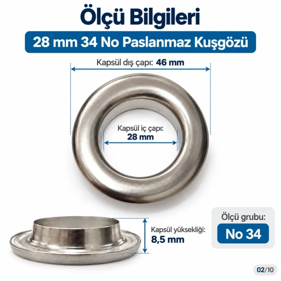 28 mm 34 No Paslanmaz Kuşgözü Elde Vurmalı Delme ve Çakma Seti – 20 Takım + Aparat KGS2IN1-34-PS020 28 mm 34 No Paslanmaz Kuşgözü Elde Vurmalı Delme ve Çakma Seti – 20 Takım + Aparat KGS2IN1-34-PS020