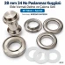28 mm 34 No Paslanmaz Kuşgözü Elde Vurmalı Delme ve Çakma Seti – 20 Takım + Aparat KGS2IN1-34-PS020