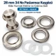28 mm 34 No Paslanmaz Kuşgözü Elde Vurmalı Delme ve Çakma Seti – 20 Takım + Aparat KGS2IN1-34-PS020