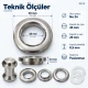 28 mm 34 No Paslanmaz Kuşgözü Elde Vurmalı Delme ve Çakma Seti – 50 Takım + Aparat KGS2IN1-34-PS050