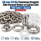 28 mm 34 No Paslanmaz Kuşgözü Elde Vurmalı Delme ve Çakma Seti – 100 Takım + Aparat KGS2IN1-34-PS100