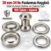 28 mm 34 No Paslanmaz Kuşgözü Elde Vurmalı Delme ve Çakma Seti – 100 Takım + Aparat KGS2IN1-34-PS100