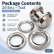 40 mm (1.57 in) Stainless Steel Eyelet Hand Punch and Setting Kit – 20 Sets + Tool KGS2IN1-66-PS020