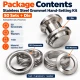 40 mm (1.57 in) Stainless Steel Eyelet Punch and Setting Kit – 50 Sets + Tool KGS2IN1-66-PS050