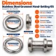 40 mm (1.57 in) Stainless Steel Eyelet Punch and Setting Kit – 50 Sets + Tool KGS2IN1-66-PS050