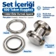 40 mm (1.57 in) Stainless Steel Eyelet Hand Punch and Setting Kit – 100 Sets + Tool KGS2IN1-66-PS100