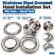 40 mm (1.57 in) Stainless Steel Eyelet Hand Punch and Setting Kit – 100 Sets + Tool KGS2IN1-66-PS100