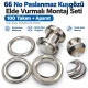 40 mm (1.57 in) Stainless Steel Eyelet Hand Punch and Setting Kit – 100 Sets + Tool KGS2IN1-66-PS100