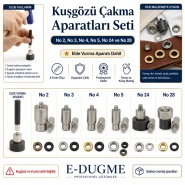 Kuşgözü Çakma Aparatları Seti – No 2’den No 28’e Montaj Kalıpları ve Elde Vurma Aparatı Dahil KLP002-028SET