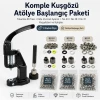 Complete Eyelet Workshop Starter Kit – Hand Press, 10 mm, 13 mm and 17 mm Eyelets with Punching and Setting Dies KOMPLE-ATOLYE-KUSGOZU-SET12