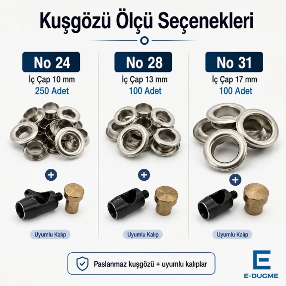 Komple Kuşgözü Atölye Başlangıç Paketi – Tulumba El Presi, 10 mm, 13 mm ve 17 mm Kuşgözü Dahil KOMPLE-ATOLYE-KUSGOZU-SET12