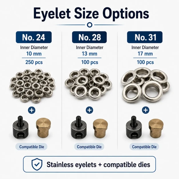 Komple Kuşgözü Atölye Başlangıç Paketi – Tulumba El Presi, 10 mm, 13 mm ve 17 mm Kuşgözü Dahil KOMPLE-ATOLYE-KUSGOZU-SET12