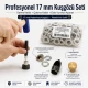 Profesyonel 17 mm Kuşgözü Seti – Kuşgözü, Delme Kalıbı, Çakma Kalıbı ve Elde Aparat Dahil KUSGOZU-17MM-SET04