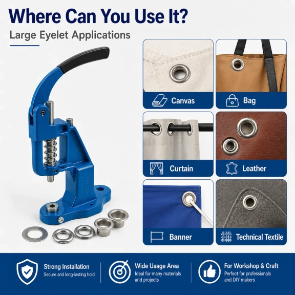 Heavy-Duty Eyelet and Die Set with Manual Hand Press – KUSGOZUSET01