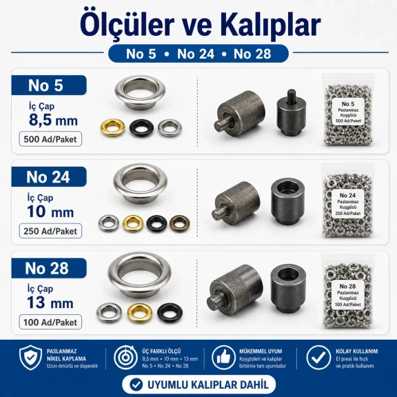 Heavy-Duty Eyelet and Die Set with Manual Hand Press – KUSGOZUSET01