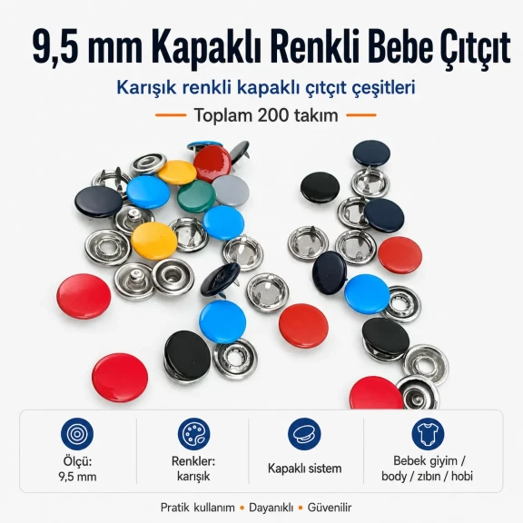 Tulumba El Presi İle En Kullanışlı Bebe Çıtçıt Aparat ve Klikıt Malzemeleri Setisı M0099-Set95