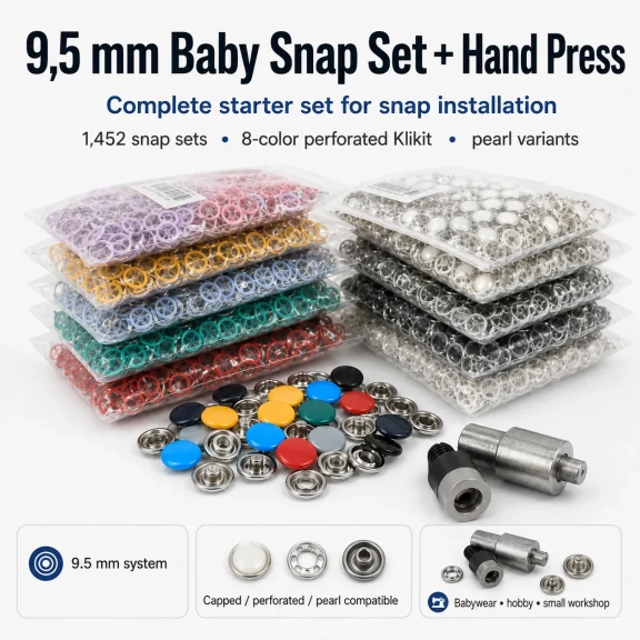 Tulumba El Presi İle En Kullanışlı Bebe Çıtçıt Aparat ve Klikıt Malzemeleri Setisı M0099-Set95