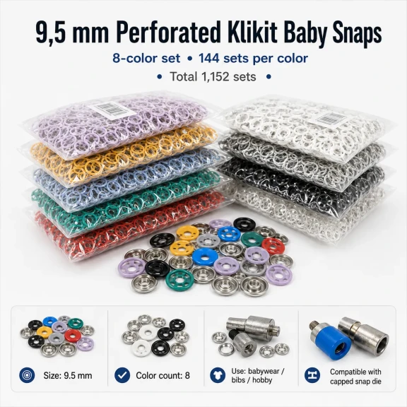 Tulumba El Presi İle En Kullanışlı Bebe Çıtçıt Aparat ve Klikıt Malzemeleri Setisı M0099-Set95