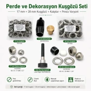 Perde ve Dekorasyon Kuşgözü Seti – 17 mm ve 28 mm Kuşgözü, Kalıplar Dahil Presiz Set PERDE-17-28MM-PRESIZ-SET10