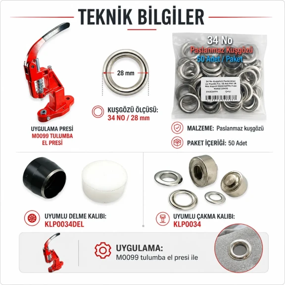 Perde ve Dekorasyon Kuşgözü Seti – 28 mm Kuşgözü, Pres ve Kalıplar Dahil PERDE-28MM-PRESLI-SET09