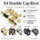 54 Çift Kapaklı Rivet 12 mm Kapak ve Alt Kapak, 7,5 mm Bacak, Saç Malzeme Perçin - 500 Takım R00054CFT