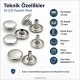 54 Çift Kapaklı Rivet 12 mm Kapak ve Alt Kapak, 7,5 mm Bacak, Saç Malzeme Perçin - 500 Takım R00054CFT