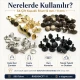 54 Çift Kapaklı Rivet 12 mm Kapak ve Alt Kapak, 7,5 mm Bacak, Saç Malzeme Perçin - 500 Takım R00054CFT